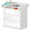 WOLTU 1SET fasciatoio per bambini, cassettiera a 3 cassetti, armadio da soggiorno, credenza, armadio, comodino per camera da letto