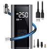 EAFC Pompa elettrica portatile per compressore d'aria - Gonfiatore digitale per pneumatici per auto, bici, moto, calcio e basket Accessori per pneumatici