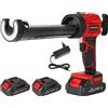 WUIETI Pistola per Sigillante Elettrica Senza Fili 21V, 4 Velocità Regolabili con Ritrazione Automatica e Luce LED, per Sigillanti e Adesivi