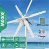 AeroVolt Turbina Eolica da 3000W con Regolatore MPPT Gratuito, Sistema Off-Grid ad Alta Efficienza 12V 24V 48V per Alimentazione Domestica