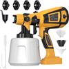 Betuyoo Spruzzatore di vernice elettrico da 1400 ml, pistola a spruzzo ad alta potenza da 1000 W con 4 ugelli per mobili, armadi, recinzioni, pareti, porte, lavori fai-da-te