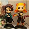 Bandai Statuetta Anime Demon Slayer 15cm, Modellino Qposket di Nezuko, Tanjirou, Zenitsu, Inosuke, Kyoujurou, Shinobu, Giyuu, Regalo di Compleanno
