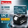 Makita Batteria agli ioni di litio originale Makita BL1860B da 6,0 Ah 18 V per utensili LXT 18 V, codici di ricambio BL1815 e BL1850B, BDF453SHE BDF454Z BHP452, solo batteria o opzioni di caricabatterie