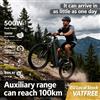 NONE Bicicletta da montagna fuoristrada da 26 pollici, motore brushless da 500W, autonomia massima di 100 km, velocità massima di 45 mph, 50. ° Capacità di Salita, Modalità di Assistenza alla Pedalata,