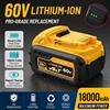 100% compatibile con la batteria ricaricabile DeWALT 60V 18Ah, batteria agli ioni di litio ad alta potenza 60V MAX Flexvolt, adatta per batterie di utensili elettrici DeWALT.
