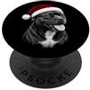 MyAnimal - Staffordshire Bullterrier Staffordshire Bull Terrier - Cane con cappello di Natale rosso PopSockets PopGrip Adesivo