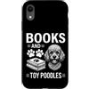 Funny Toy Poodle And Book Design Custodia per iPhone XR Libri e barboncini giocattolo divertente barboncino