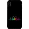 Headphones DJ Hip Hop EDM Electronic Mus Custodia per iPhone XS Max Heartbeat Headphone Tie Dye Sound Lover Engineer Producer DJ