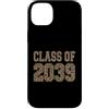 Kindie Collegiate Varsity Style Ts Custodia per iPhone 14 Plus Classe di 2039 Leopard Varsity scuola materna per bambini