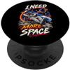 Funny Quote I Need More Space Astronaut I Need More Space Astronaut Retro Funny Citazione Sarcastica PopSockets PopGrip Adesivo