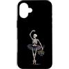 Spooky Ballet And Emo Aesthetic Dance Ar Custodia per iPhone 16 Plus Scheletro ballerina danza gotica rose appassite arte spettrale