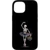 Spooky Ballet And Emo Aesthetic Dance Ar Custodia per iPhone 15 Scheletro ballerina danza gotica rose appassite arte spettrale