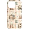 Cozy Countryside Farm Life Design Studio Custodia per iPhone 16 Pro Barnyard Cottagecore Agnello Pollo Rustico Casa Fattoria Design