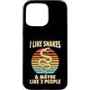 Funny Snake Lover Gifts Custodia per iPhone 15 Pro Max Mi piacciono i serpenti forse 3 Persone Divertente Amante dei rettili