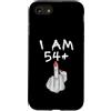 Funny 55th Birthday Gifts Custodia per iPhone SE (2020) / 7/8 I Am 54 Plus Funny 55th Birthday Middle Finger