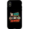 Retro VHS Nostalgia Gifts Custodia per iPhone X/XS Be Kind and Rewind - Cassetta VHS retrò anni '80 e '90, nostalgia