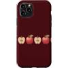 Garden Fruit Custodia per iPhone 11 Pro Motivo vintage con mela rossa con fila di frutta cottagecore