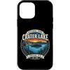 Crater Lake National Park Oregon Souveni Custodia per iPhone 12 mini Distintivo con paesaggio vintage del Parco Nazionale del Lago Crater Oregon USA