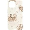 Cozy Countryside Farm Life Design Studio Custodia per iPhone 15 Acquarello del giardino del cactus Cottagecore del coniglio del deserto
