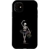 Spooky Ballet And Emo Aesthetic Dance Ar Custodia per iPhone 11 Scheletro ballerina danza gotica rose appassite arte spettrale