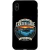 Crater Lake National Park Oregon Souveni Custodia per iPhone XS Max Distintivo con paesaggio vintage del Parco Nazionale del Lago Crater Oregon USA
