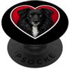 Black Aussie Dog Lover Cuore di cane australiano nero australiano PopSockets PopGrip Adesivo
