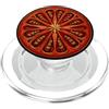 Abstract Botanical Vegetable Designs Fetta di pomodoro geometrica Art Deco Sunburst PopSockets PopGrip per MagSafe