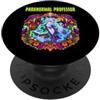 Halloween Glam Retro Vintage Comics Pop Paranormal Professor Ghost College University Insegnamento Uomini PopSockets PopGrip Adesivo