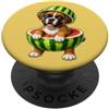Boxer Watermelon Summer Cartoon Simpatico boxer con disegno di anguria in stile cartone animato PopSockets PopGrip Adesivo