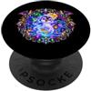 Halloween Glam Retro Vintage Comics Pop Pinguino Fantasma Apparizione Luna Piena Spettrale Orrore Spaventoso PopSockets PopGrip Adesivo