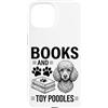 Funny Toy Poodle And Book Designs Custodia per iPhone 15 Libri e barboncini giocattolo divertente barboncino