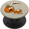 Funny Dad Joke Humor Designs Divertente design umoristico con torta di zucca del Ringraziamento PopSockets PopGrip Adesivo