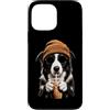 Vintage Border Collie Iced Coffee Funny Custodia per iPhone 13 Pro Max Border Collie bere caffè freddo divertente cane hipster