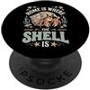 Granchio Eremita Spiaggia Carino Home Is Where The Shell Is PopSockets PopGrip Adesivo