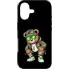 90s Hip Hop Rap Trap Music Artist Vintag Custodia per iPhone 17 Orsacchiotto mimetico rapper anni '80 Old School Hip Hop