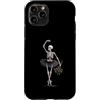 Spooky Ballet And Emo Aesthetic Dance Ar Custodia per iPhone 11 Pro Scheletro ballerina danza gotica rose appassite arte spettrale