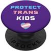 Art Pop Mobile Gallery Protect Trans Kids Pride Flag Heart LGBTQIA - Arte a sostegno della comunità LGBTQIA PopSockets PopGrip Adesivo