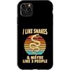 Funny Snake Lover Gifts Custodia per iPhone 11 Pro Max Mi piacciono i serpenti forse 3 Persone Divertente Amante dei rettili