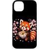 Japan Cherry Blossom Kawaii Ramen Bowl G Custodia per iPhone 14 Plus Red Panda Ramen Blooming Sakura Japan Cherry Blossom Noodles