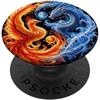Dragon Phoenix Yin and Yang Drago Blu Giapponese Fenice Uccello Estetico Yin e Yang PopSockets PopGrip Adesivo