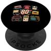 Retro Eighties Tech Gifts Videogioco Boombox Nostalgia retrò anni '80 Vintage Tech PopSockets PopGrip Adesivo
