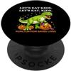 Retro Halloween Apparel Gifts Let's Eat Kids Punteggiatura Divertente Raccapricciante T-Rex Halloween PopSockets PopGrip Adesivo