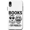 Funny Toy Poodle And Book Designs Custodia per iPhone XR Libri e barboncini giocattolo divertente barboncino