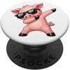 Funny Pig Dab Sunglasses Cartoon Design Cartone animato animale fresco Dab Pig PopSockets PopGrip Adesivo