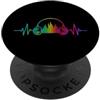 Headphones DJ Hip Hop EDM Electronic Mus Heartbeat Headphone Tie Dye Sound Lover Engineer Producer DJ PopSockets PopGrip Adesivo