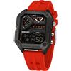 TICKEEN Orologi da uomo orologio digitale sportivo orologi rettangolari con grande quadrante impermeabile orologi con allarme/conto alla rovescia/dual-time/luce/cronometro orologio multifunzione