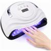 CIOXSOIO 380W Lampada UV LED Unghie 81LED per Gel e Semipermanente | con Sensore Automatico e 4 Timer 10/30/60/99S, Manico, Portatile Lampada Unghie UV LED, Asciugatura Rapida Asciuga Smalto
