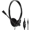 Logilink Cuffie LogiLink Padiglione 3.5mm con microfono Nero [HS0055]