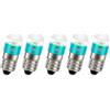 Ruiandsion 5 lampadine LED E10 220 V 230 V con base a vite verde 2835 chip 2SMD LED di ricambio per candele luci casa camera da letto ufficio decorazioni luci