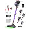 LUNOZERIS Aspirapolvere Senza Fili 480W|45kPa|50Min, per Peli Animali/Tappeti/Parquet | Verticale Scopa Elettrica Senza Fili Spazzola Anti-Groviglio, 1.6L Aspirapolvere Senza Filo con Display LED/Ricarica a Parete